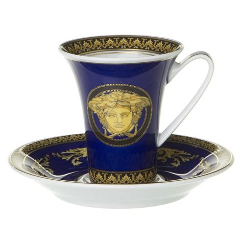 versace kaffeeservice medusa|Versace Medusa Blue Espresso Cup & Saucer .